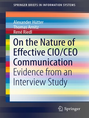 cover image of On the Nature of Effective CIO/CEO Communication